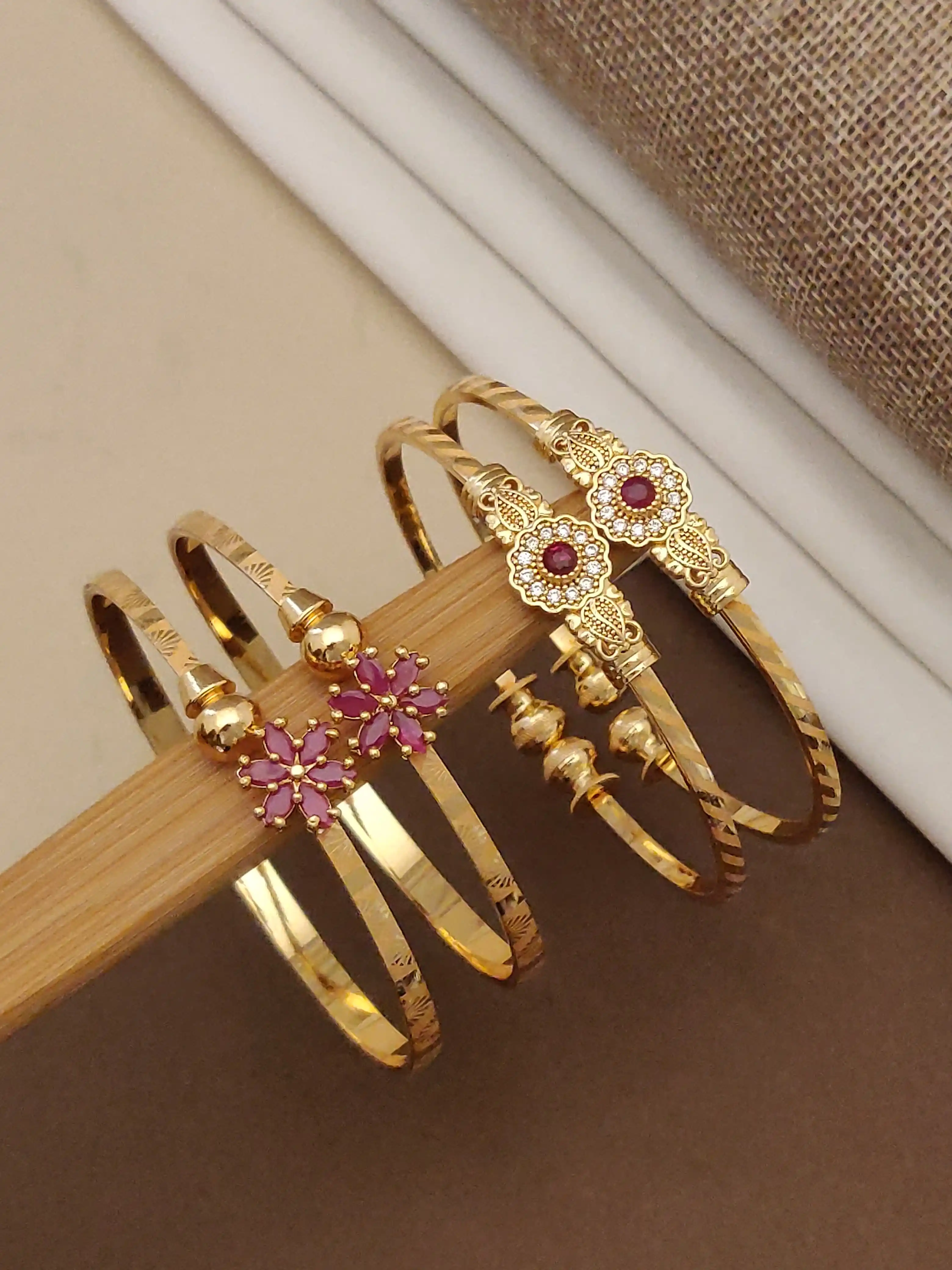 Stylish Adjustable Bracelets For Women & Girls Pack Of 4 Piece ( 2 Pair).png
