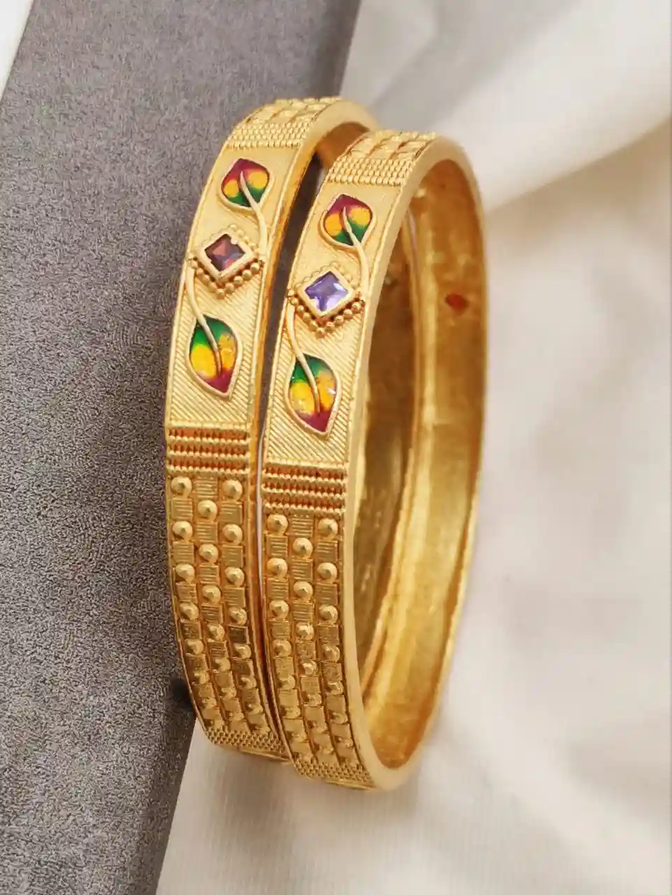 Beautiful Designer Bangles For Women And Girls Pack Of 2 Piece (1 Pair).png