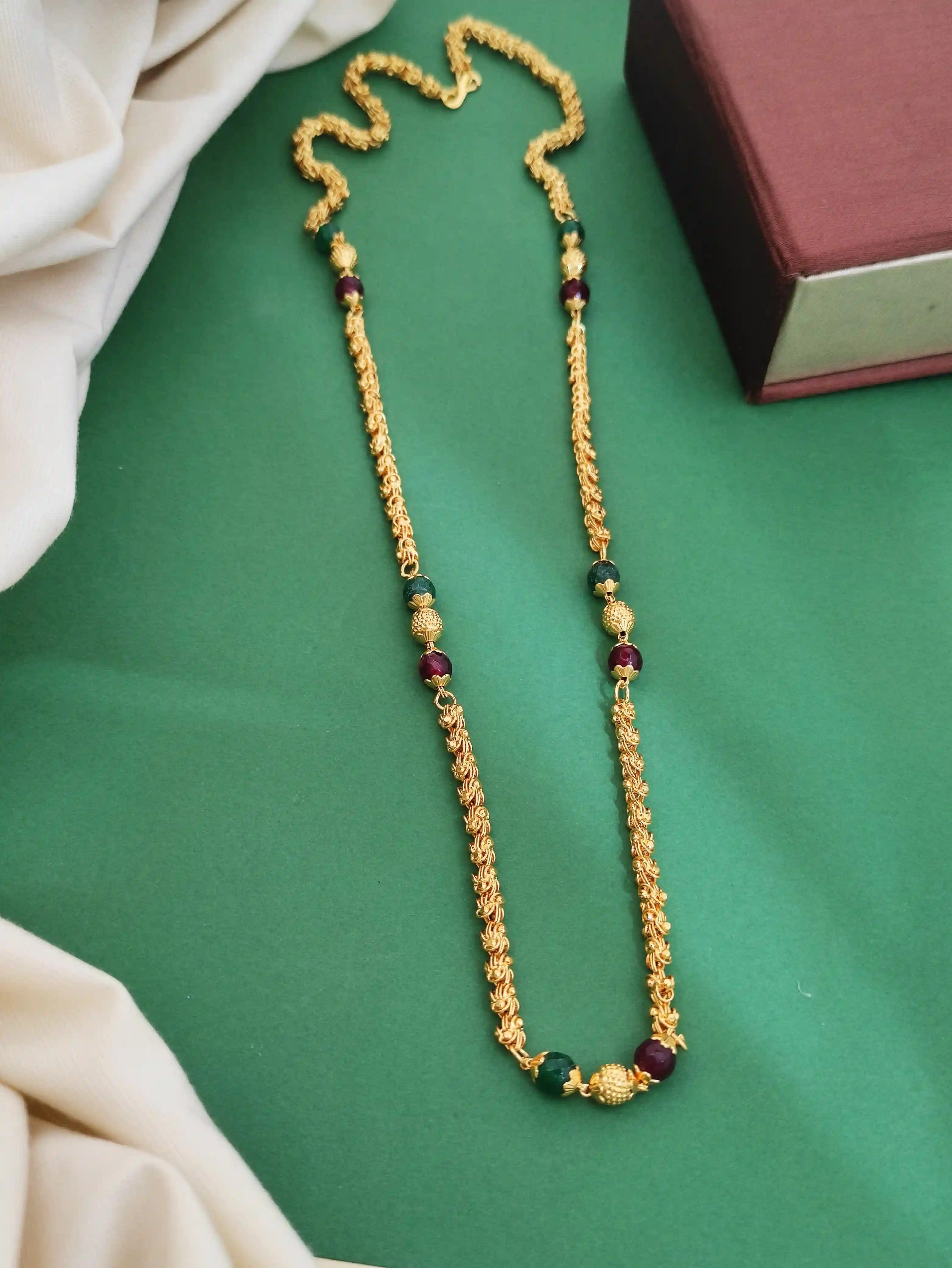 Stylish Micro Gold Finish Mala With Royal Look.png