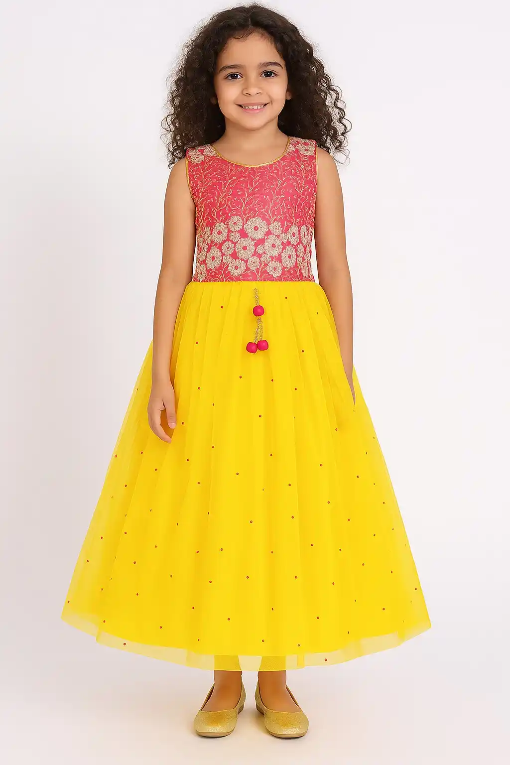 Kids Haldi Cremony Dress for Girls.png