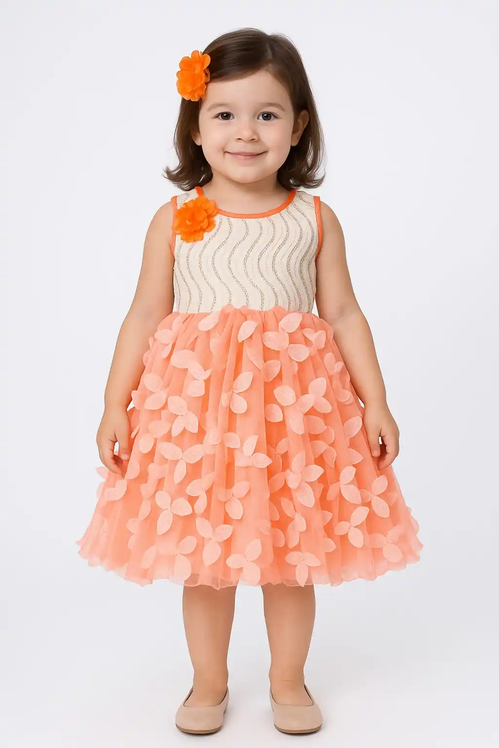 Orange Butterfly Dress for Girls.png