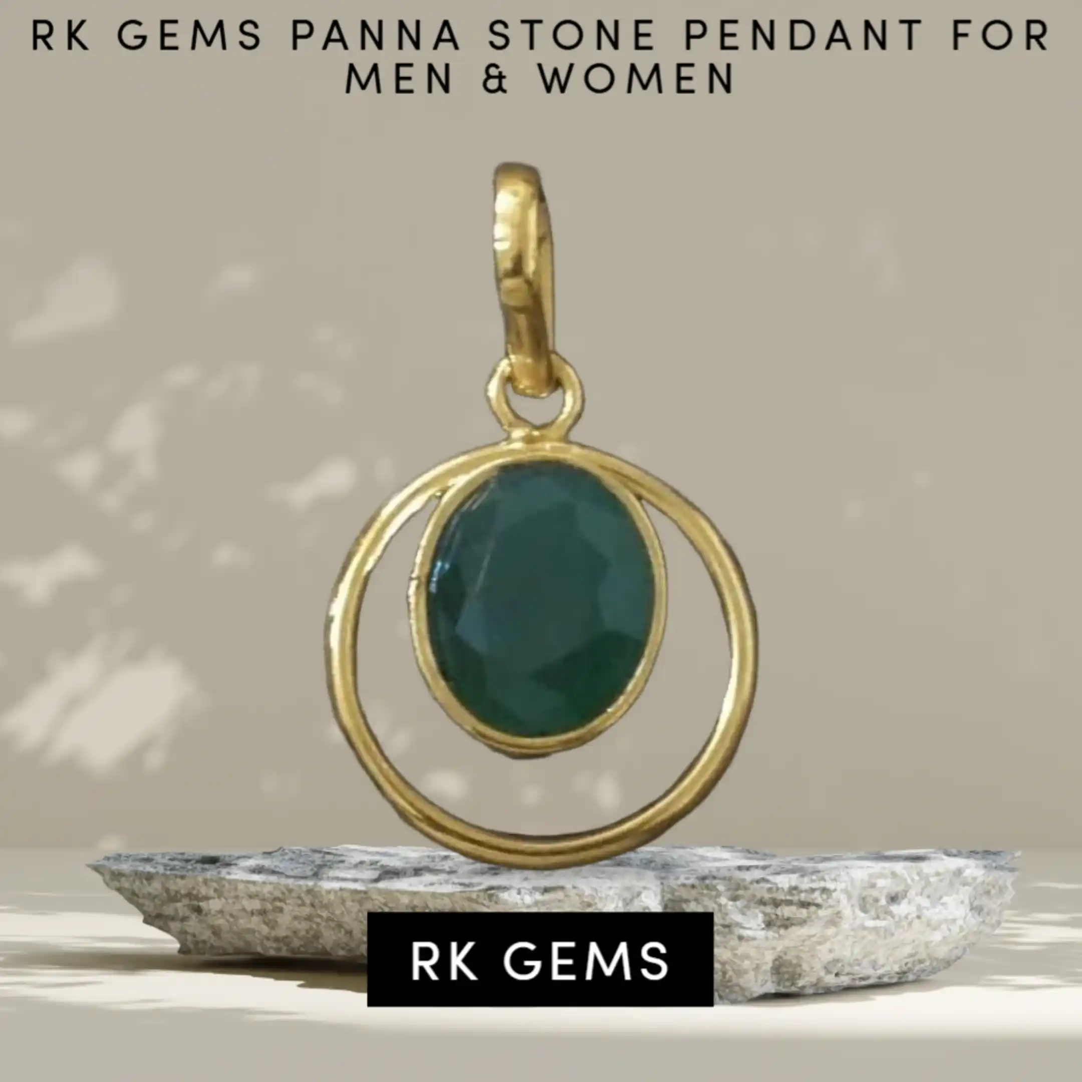 Astrological Panna Gemstone Pendant– Genuine Emerald for Growth & Business Success  For Men & Women.png