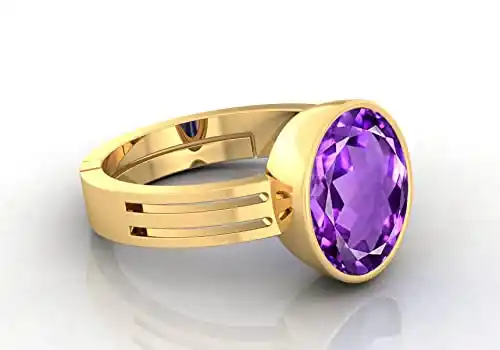 3.25 to 15..25 Ratti Amethyst Ring Katela Ring Original Certified Natural Amethyst Stone Ring Astrological Birthstone Gold Plated Adjustable Ring .png
