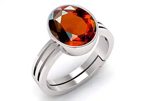 3.25 TO 15.25 Ratti Natural Gomed Stone Ashtadhatu Red Gemstone Silver Adjustable Ring for Men.png